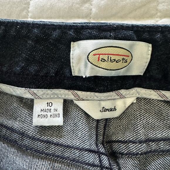 Vintage 90s TALBOTS Jeans Womens Cropped Dark Wash Mid Rise Stretch | 10 - Picture 6 of 13